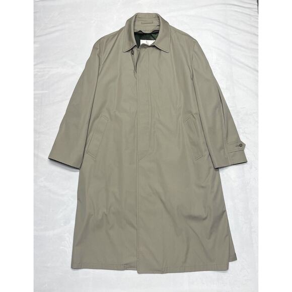 London Fog Jacket Mens 48 Regular Beige Trench Coat Removable Lining Overcoat - Picture 1 of 10